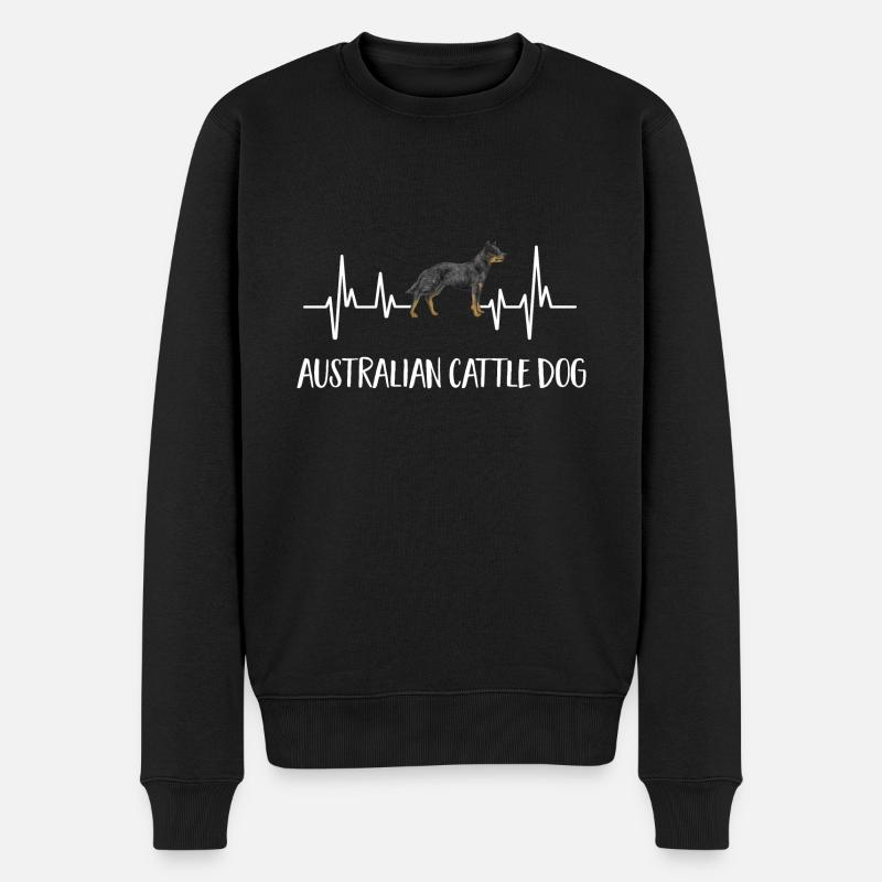 Australian Cattle Dog Red Blue Heeler - Männer Premium Bio Pullover - Schwarz