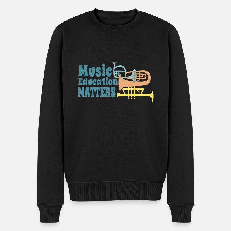 Music Education Matters Music Teacher - Männer Premium Bio Pullover - Schwarz