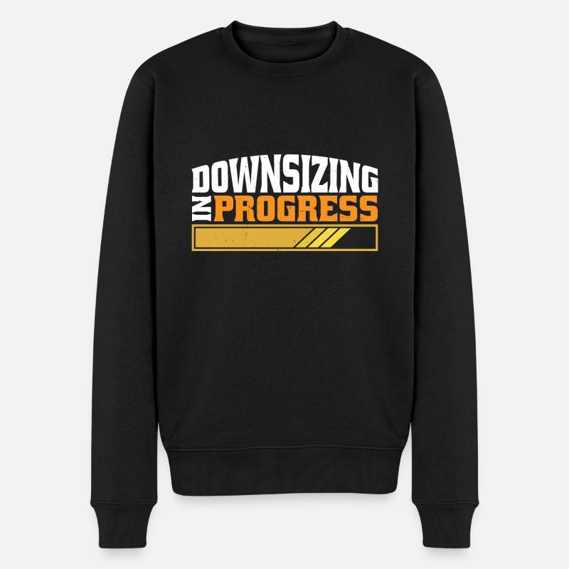 Downsizing In Progress 25 - Männer Premium Bio Pullover - Schwarz
