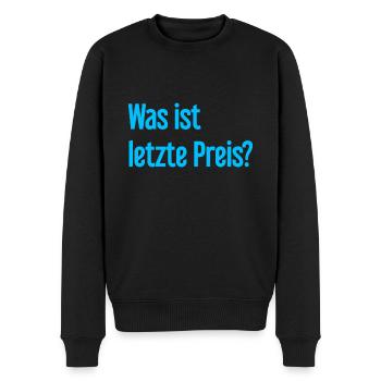 What is last price? - Men's Premium Organic Jumper - black - Front - Nico (187cm)