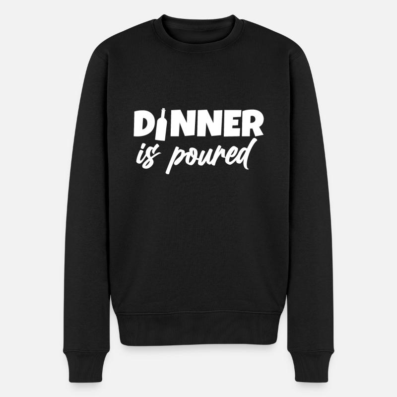 Le dîner est versé - Pull Premium bio Homme - noir