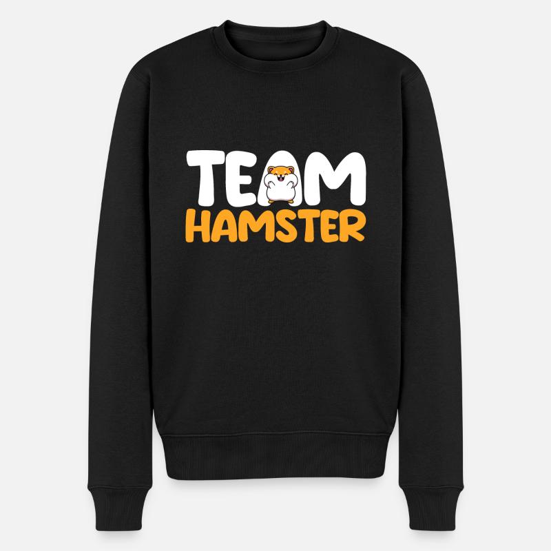 Nagetier Hamsterbesitzer Hamster - Männer Premium Bio Pullover - Schwarz