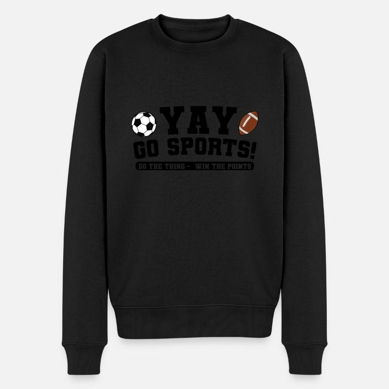 baller fussball baller Geschenk - Männer Premium Bio Pullover - Schwarz