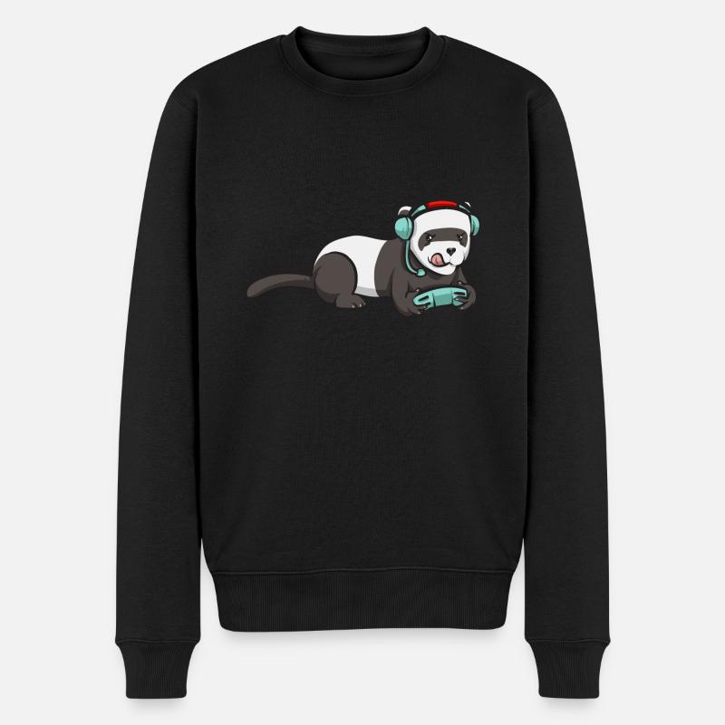 Furet, propriétaire de furet - Pull Premium bio Homme - noir