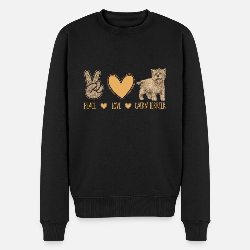 Cairn Terrier Chien - Pull Premium bio Homme - noir