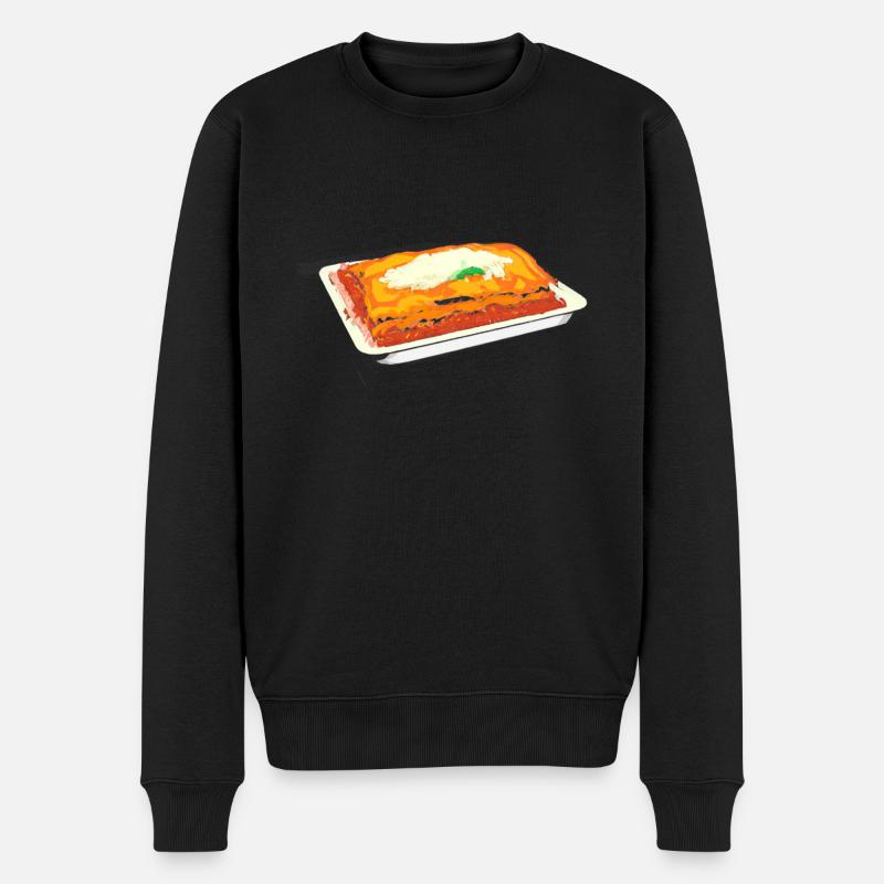 Casserole de pâtes à lasagnes - Pull Premium bio Homme - noir