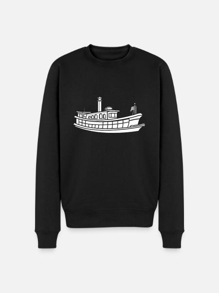 Bateau humour péniche - Pull Premium bio Homme - noir