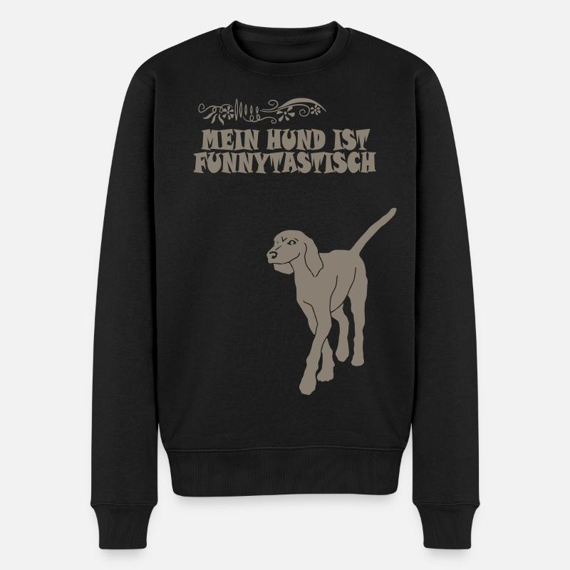 bracke hund - Männer Premium Bio Pullover - Schwarz