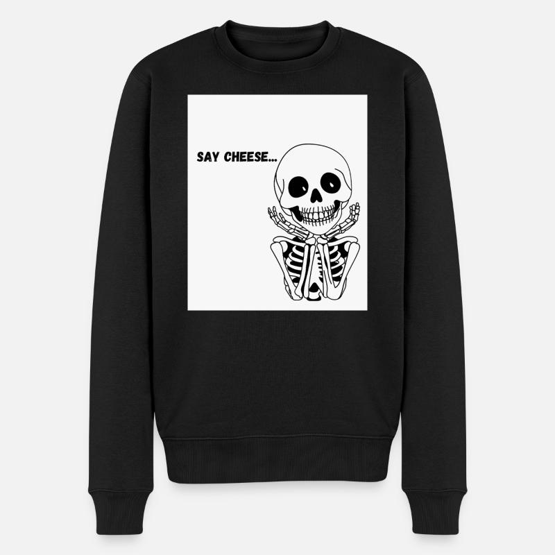 Sourire de squelette - Pull Premium bio Homme - noir