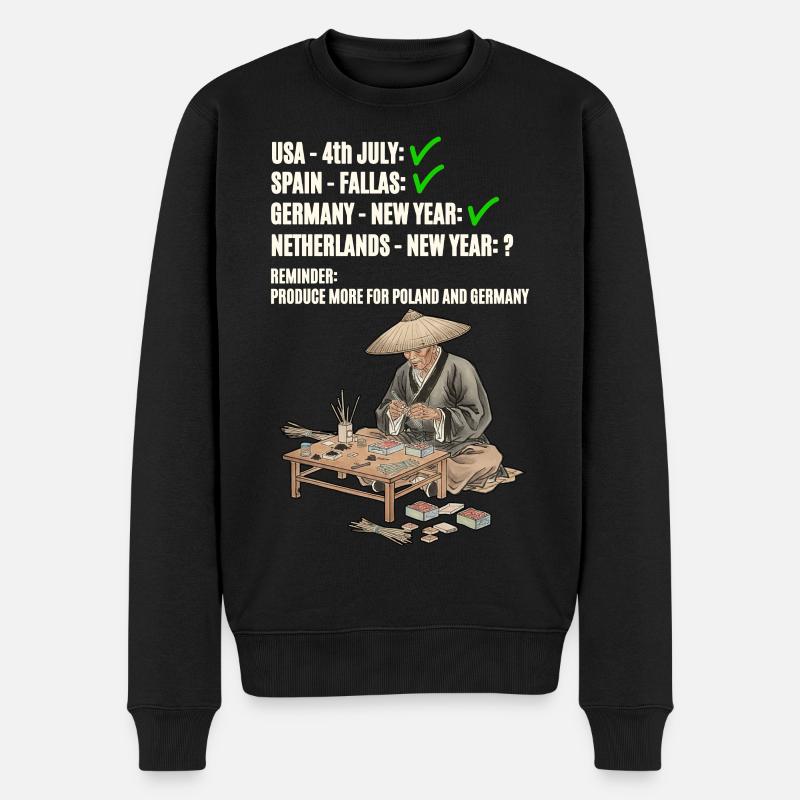 Vuurwerk pour les Pays-Bas - Pull Premium bio Homme - noir