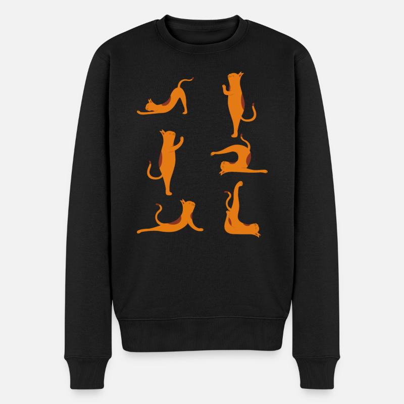 Chats de yoga - Pull Premium bio Homme - noir