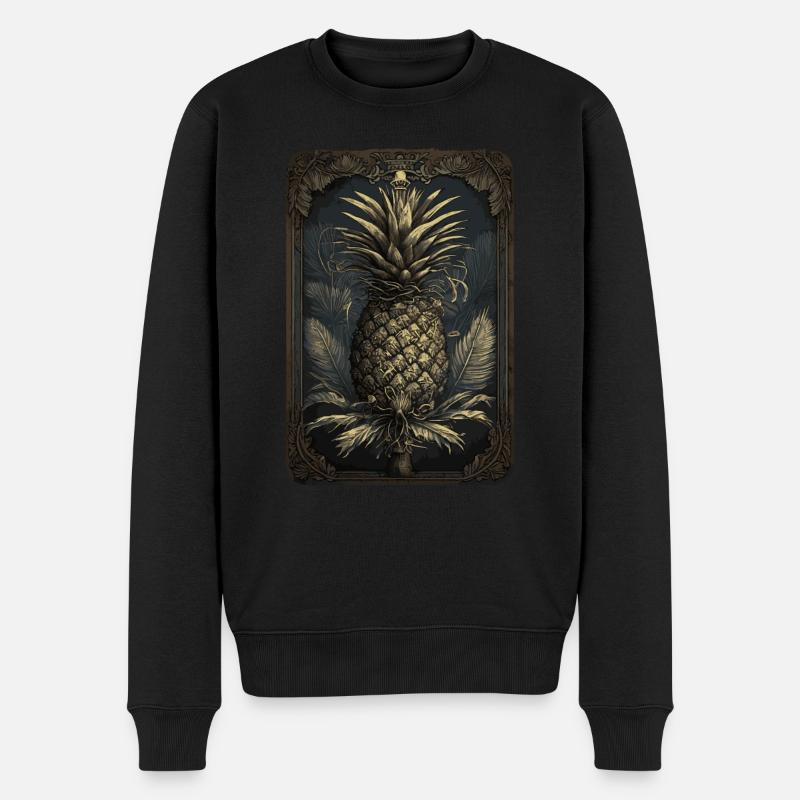 Ananas Obst Tarot - Männer Premium Bio Pullover - Schwarz