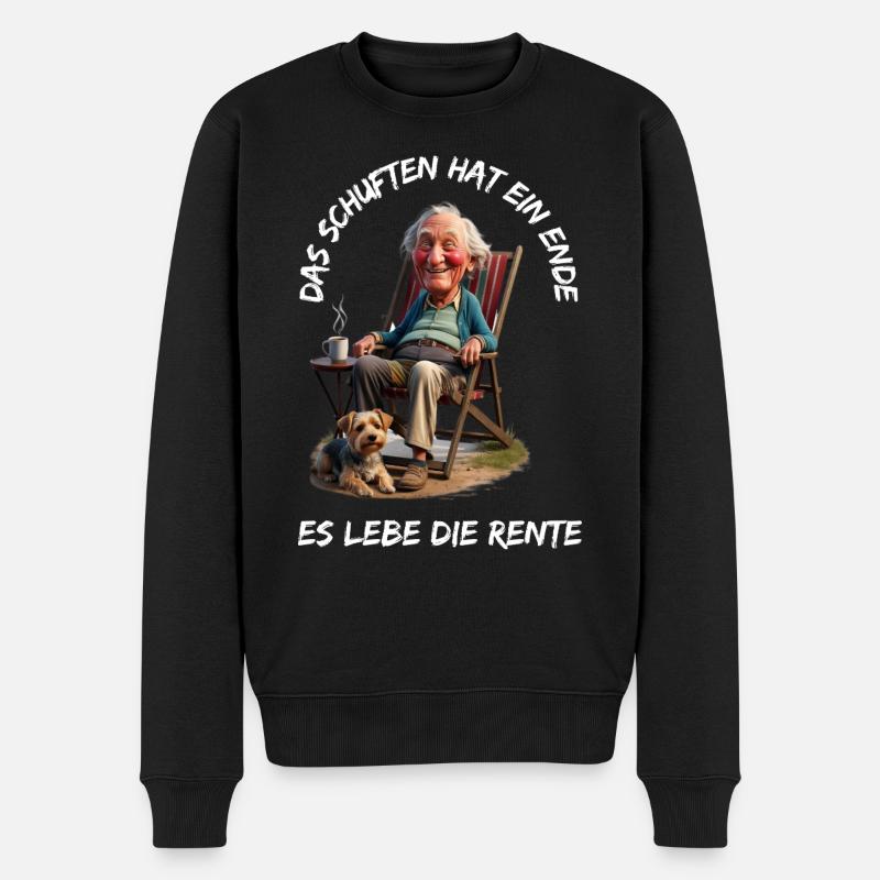 Das Schuften hat ein Ende-Es lebe die Rente - Männer Premium Bio Pullover - Schwarz
