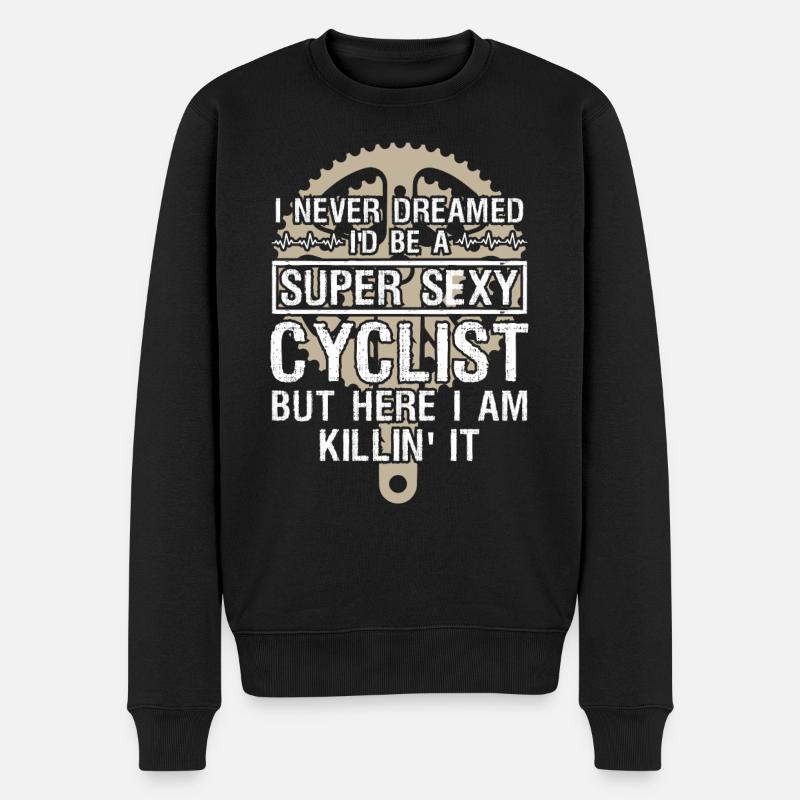 Cyclist Never Dreamed - Männer Premium Bio Pullover - Schwarz