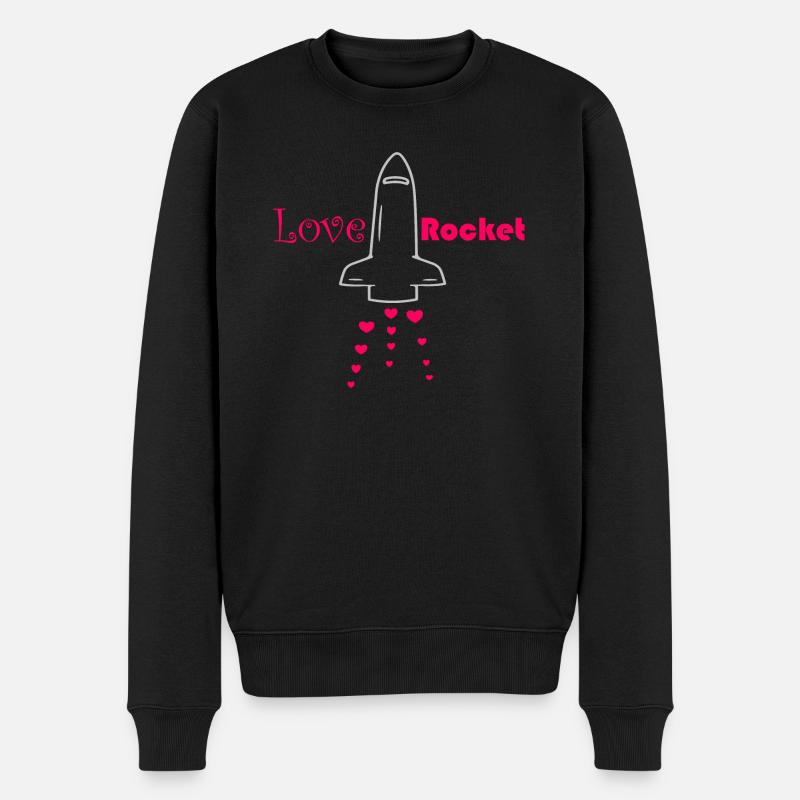 Love Rocket - Men's Premium Organic Jumper - black