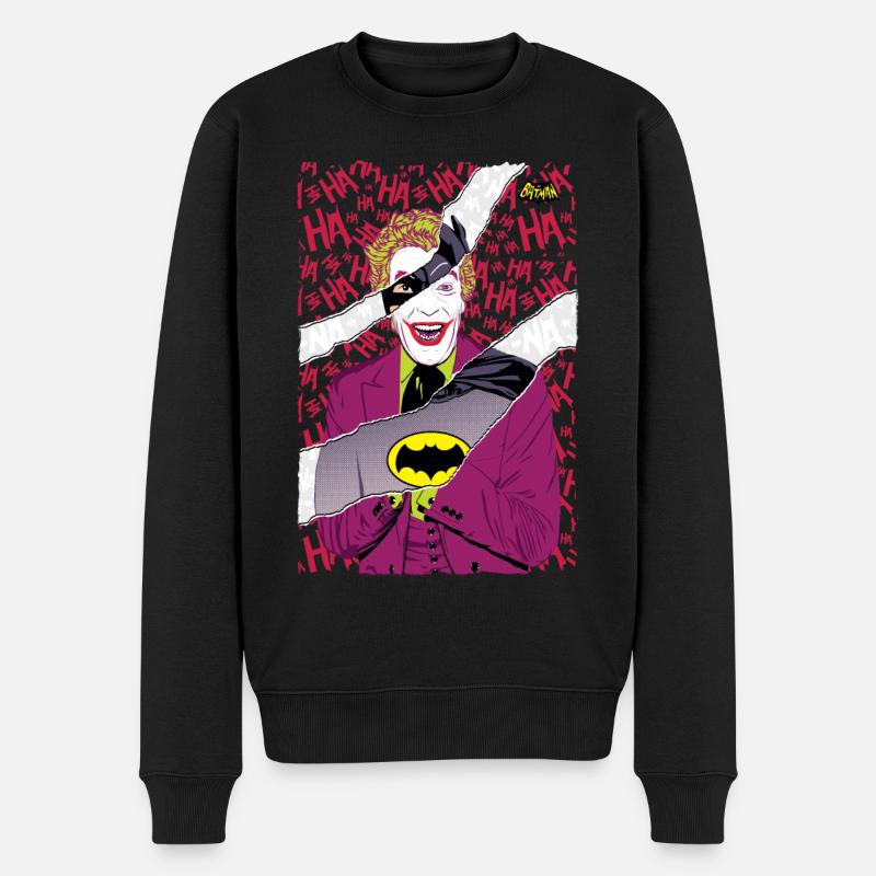 DC Comics Batman Vintage Bösewicht Joker - Männer Premium Bio Pullover - Schwarz
