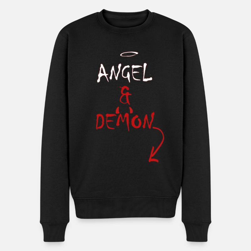 Angel and Demon - Pull Premium bio Homme - noir