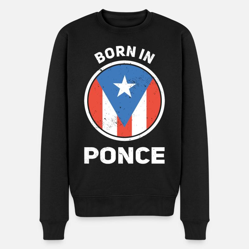 Porto Rico - Pull Premium bio Homme - noir