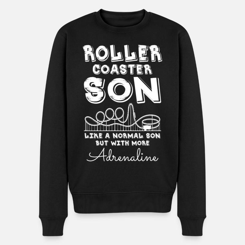 Roller Coaster Son - Männer Premium Bio Pullover - Schwarz