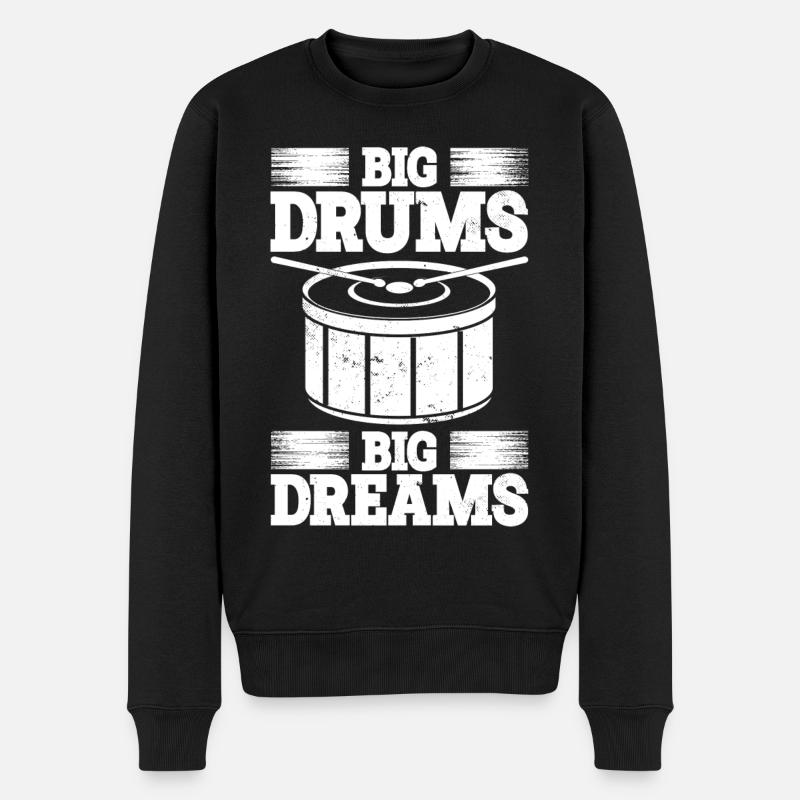 Tenor Schlagzeuger - Männer Premium Bio Pullover - Schwarz