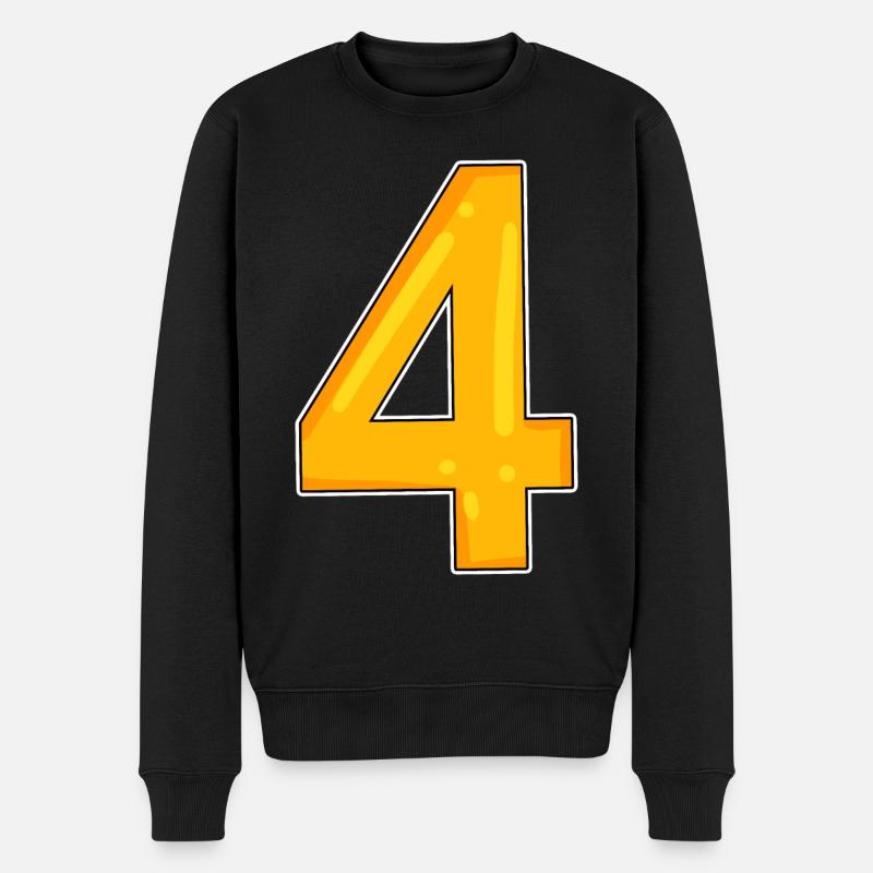 4 jaune - Pull Premium bio Homme - noir