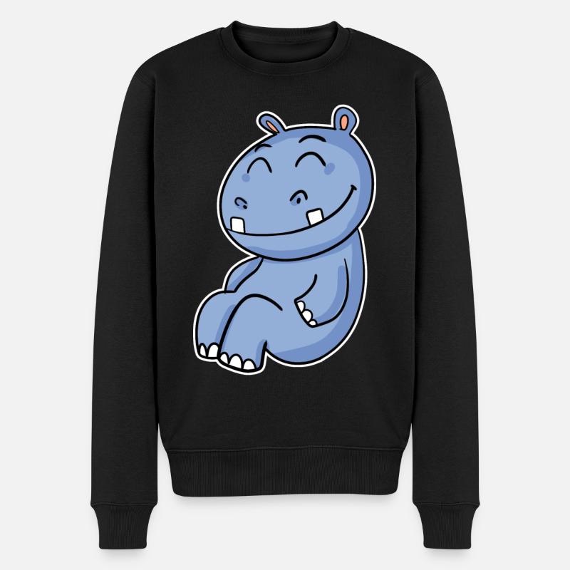 Hippopotame Hippopotame - Pull Premium bio Homme - noir
