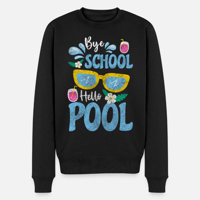 Swimming Pool Feier - Männer Premium Bio Pullover - Schwarz