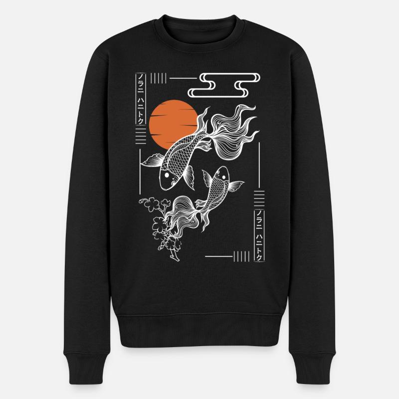 Orient Samurai - Männer Premium Bio Pullover - Schwarz