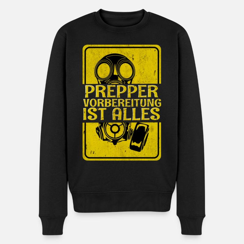 Prepper - Männer Premium Bio Pullover - Schwarz