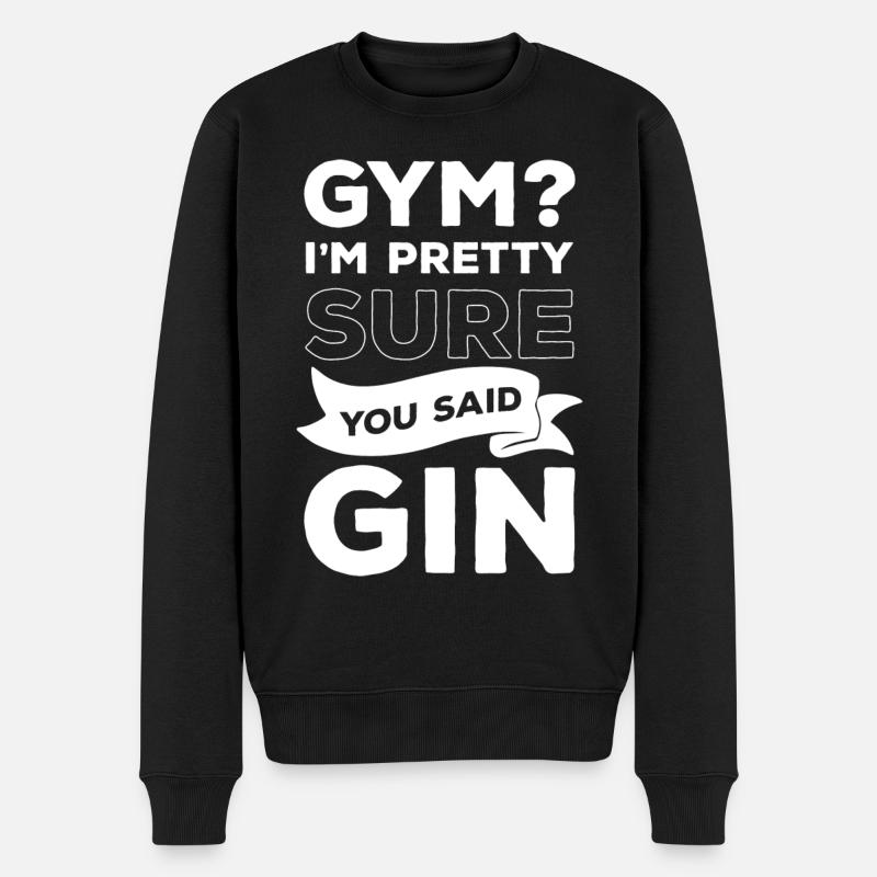 Gin Genuss Trinker Schnaps - Pull Premium bio Homme - noir