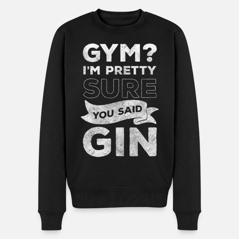 säufer party longsdrinks - Männer Premium Bio Pullover - Schwarz