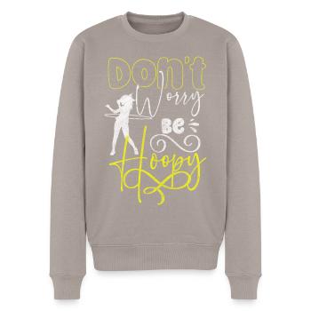 Hula Hooper Fitness Workout Reifen Sport - Männer Premium Bio Pullover - Taupe - Vorne - Nico (187cm)