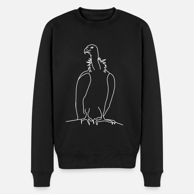 Geier - Männer Premium Bio Pullover - Schwarz