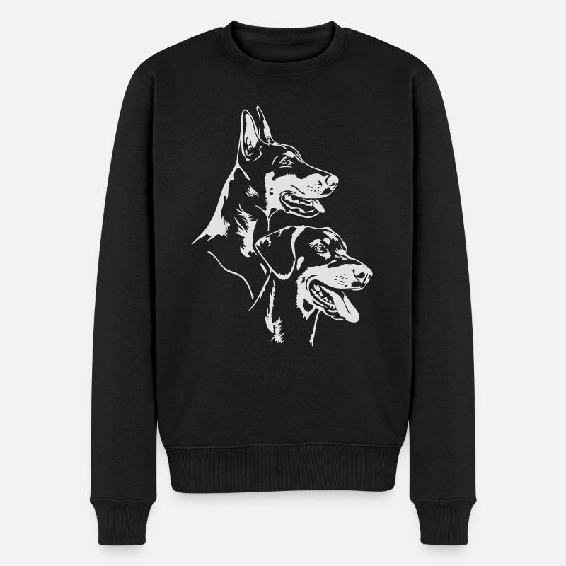 Dobermann - Doberman Pinscher Hunde Hund Wilsigns - Männer Premium Bio Pullover - Schwarz