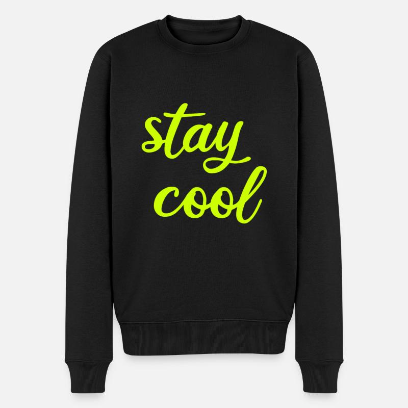 Restez cool drôle cadeau drôle - Pull Premium bio Homme - noir