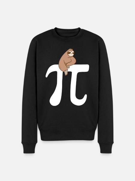 Math Sloth Pi - Men's Premium Organic Jumper - black