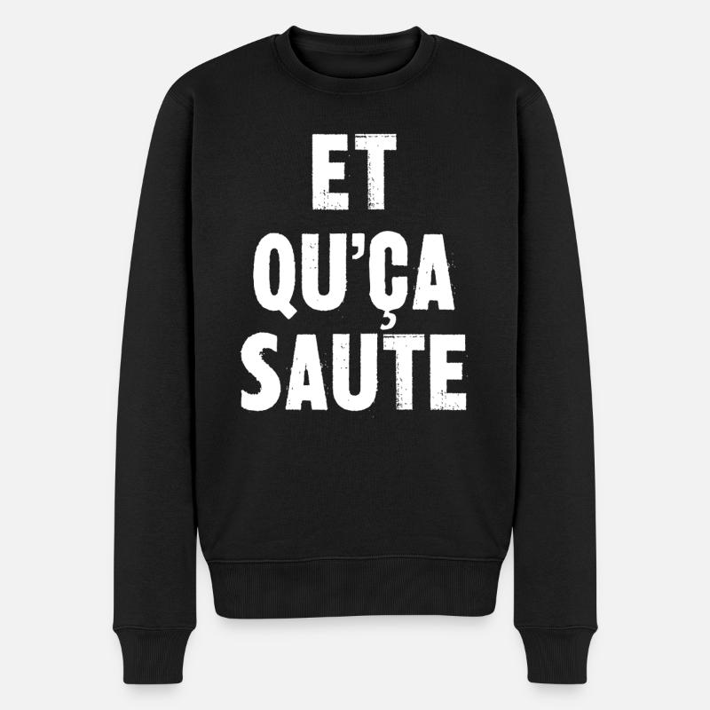 et qu'ça saute - Pull Premium bio Homme - noir
