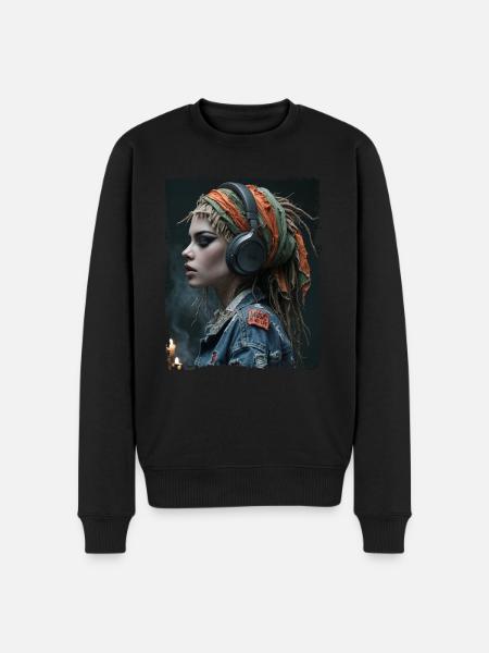 Music is my life - Men's Premium Organic Jumper - black