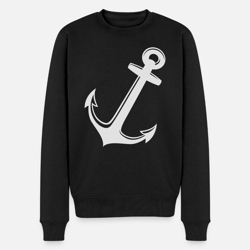 Ancre blanche - Pull Premium bio Homme - noir