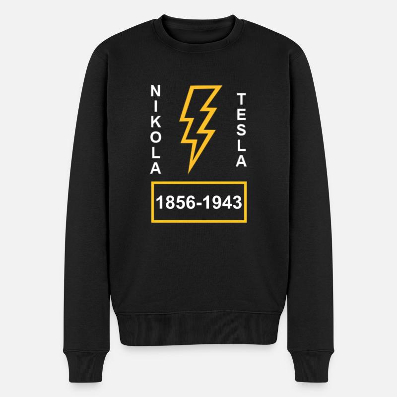 Nikola Tesla Électricité - Pull Premium bio Homme - noir