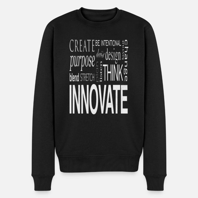Create Design Innovate - Men's Premium Organic Jumper - black