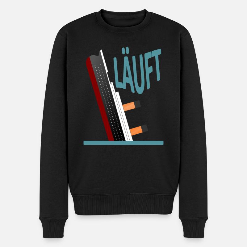 Läuft-Titanic-Version 2 - Männer Premium Bio Pullover - Schwarz