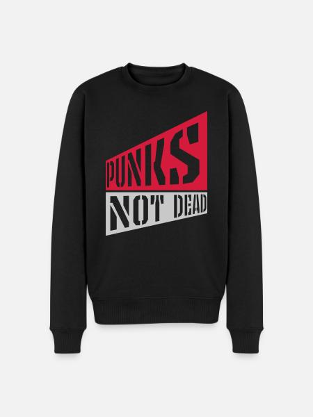 punks not dead quote - Men's Premium Organic Jumper - black