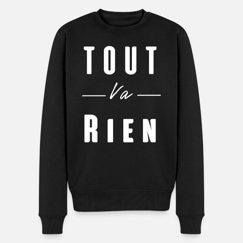 tout va rien - Pull Premium bio Homme - noir