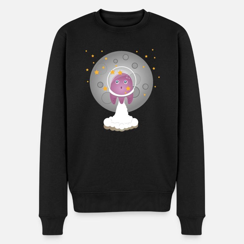 Astro Octopus - Männer Premium Bio Pullover - Schwarz
