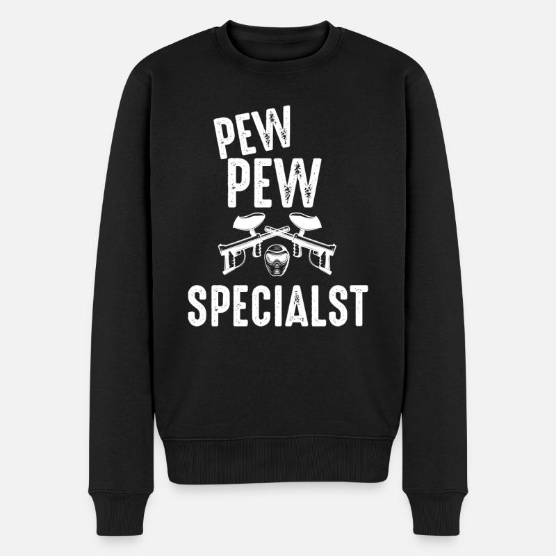 Paintball Airsoft - Männer Premium Bio Pullover - Schwarz