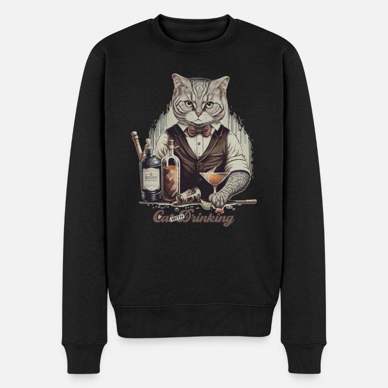 Gardien de chat - Pull Premium bio Homme - noir