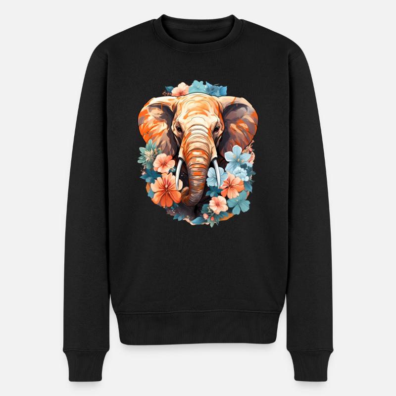 Éléphant - Pull Premium bio Homme - noir