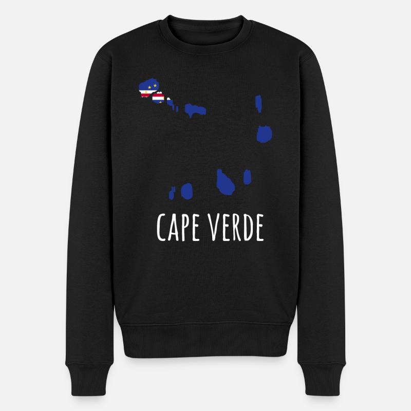 Kap Verde Flagge Cabo Verde Flagge - Männer Premium Bio Pullover - Schwarz
