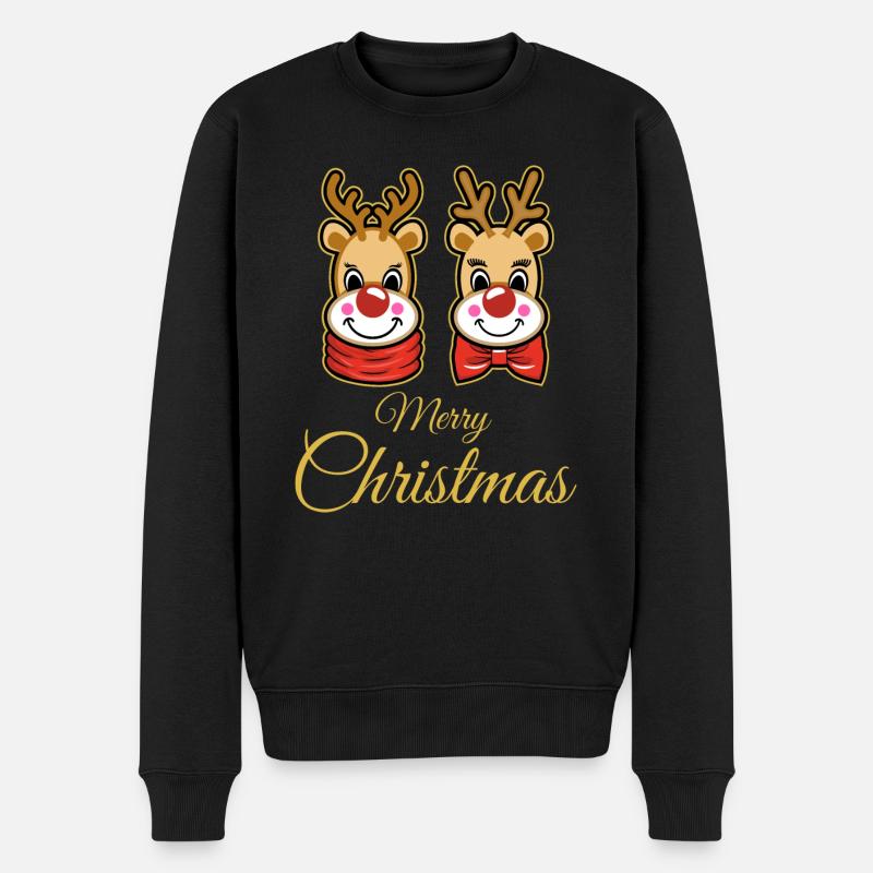 XMAS - Männer Premium Bio Pullover - Schwarz